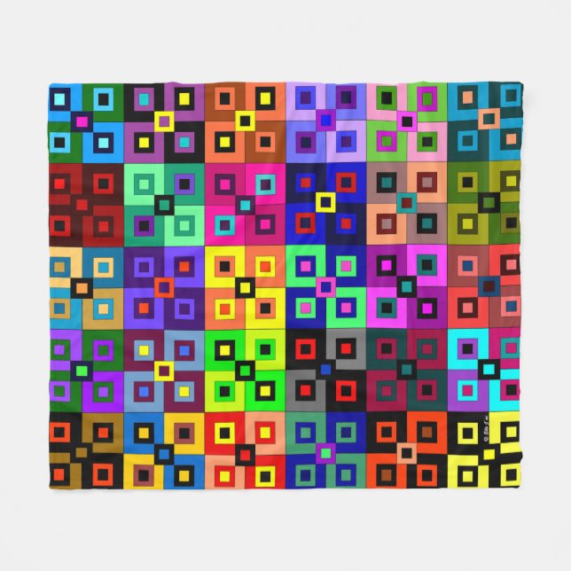 Crazy Quilt Fleece Blanket (Vorderseite (Horizontal))