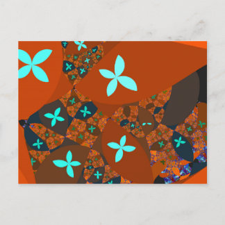 Crazy Quilt - FRAKTAL ABSTRACT DESIGN Einladungspostkarte