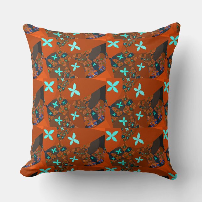Crazy Quilt - Fraktal Abstract Design Kissen (Vorderseite)