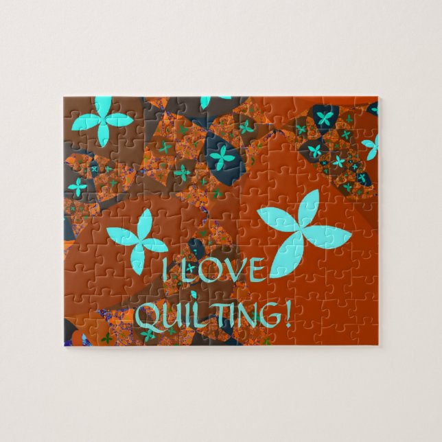 Crazy Quilt Fraktal Abstrakt Puzzle (Horizontal)