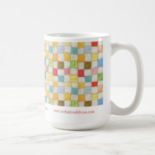 CRAZY QUILT Geschäft ID Hoher Weißer Becher Kaffeetasse