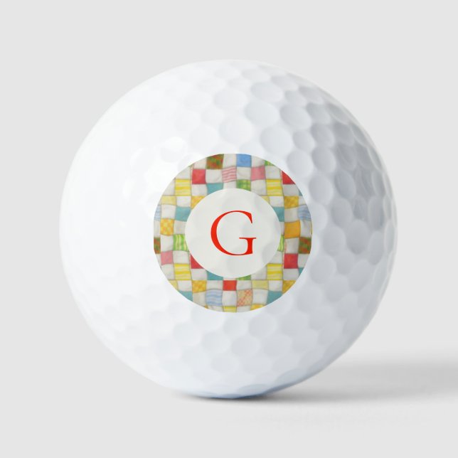 CRAZY QUILT Golf Balls + Ursprünglich Golfball (Vorderseite)