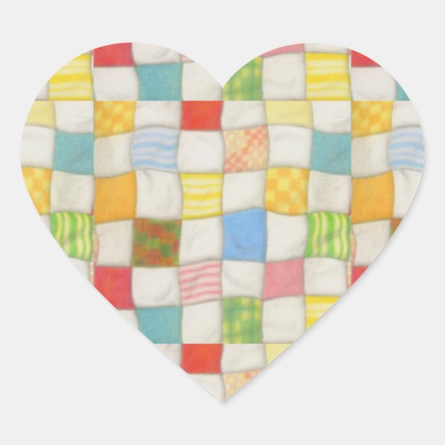 CRAZY QUILT Heart Stickers (Vorderseite)