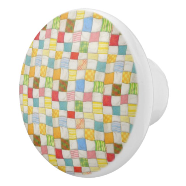 CRAZY QUILT Keramik Pull Keramikknauf (Rechts)