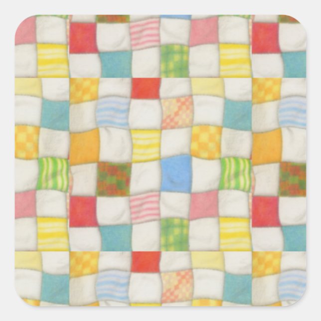 CRAZY QUILT Kleine Aufkleber (Vorderseite)