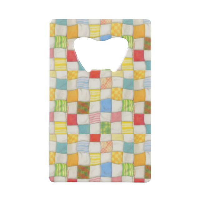 CRAZY QUILT Kreditkarte Flaschenöffner (Vorderseite)