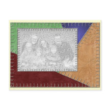 Crazy Quilt Look Foto Vorlagen Postkarte