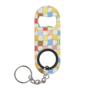 CRAZY QUILT Mini Flaschenöffner mit Schlüsselanhän