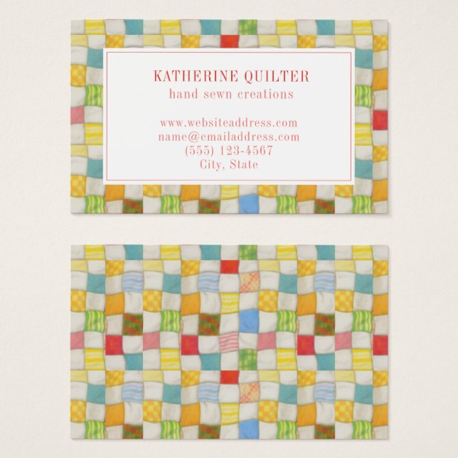 CRAZY QUILT Oceana 3,54x2,165 Visitenkarte (Vorne & Hinten)