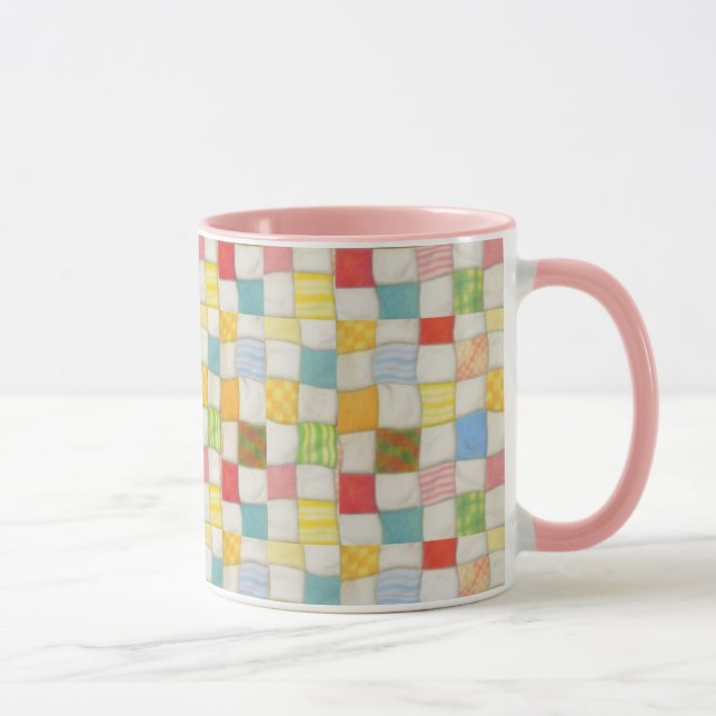 CRAZY QUILT Pink Combo-Tasse Tasse (Rechts)