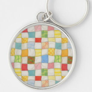 CRAZY QUILT Premium-Rundschlüsselanhänger Schlüsselanhänger