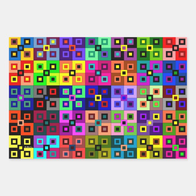 Crazy Quilt Wrapping Paper Sheets Geschenkpapier Set (Vorderseite)
