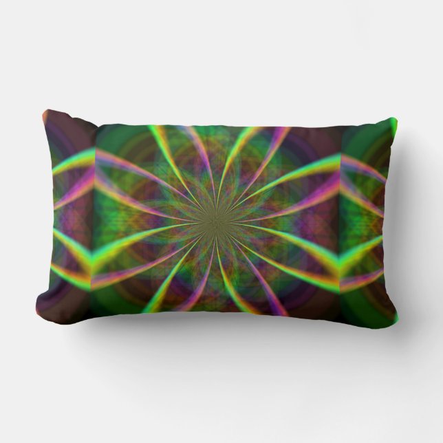 Crazy Rainbow Blume Lendenkissen (Vorderseite)