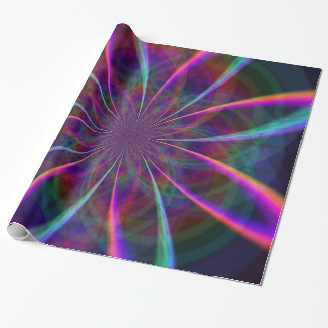 Crazy Rainbow Blume Two Geschenkpapier (Ungerollt)