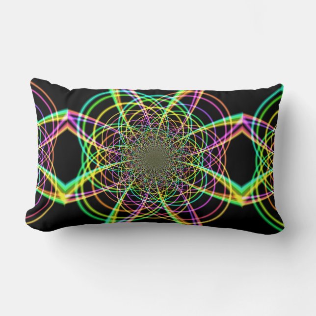 Crazy Rainbow Spiral Lendenkissen (Vorderseite)