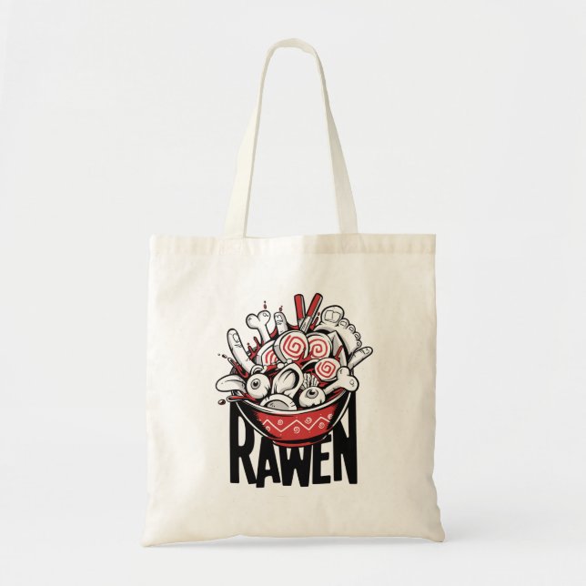 Crazy Ramen Noodle Zombie Design Tragetasche (Vorne)
