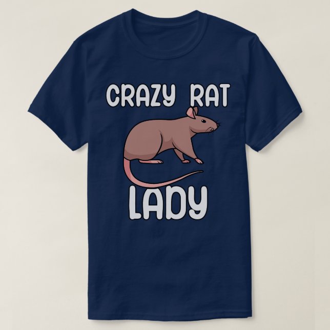 Crazy rat Lady T-Shirt (Design vorne)