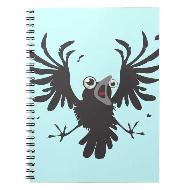 Crazy Raven~notebook Notizblock (Vorderseite)