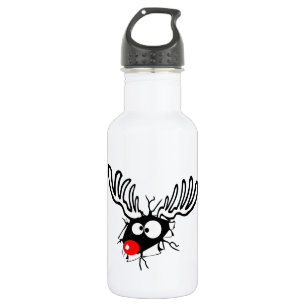 Crazy Red Nosed Reindeer Edelstahlflasche