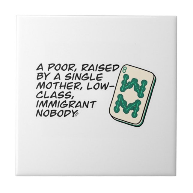 Crazy Rich Asians Mahjong Szene Zitat Classic Fliese (Vorderseite)