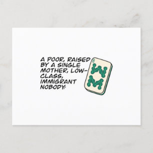 Crazy Rich Asians Mahjong Szene Zitat Classic Postkarte