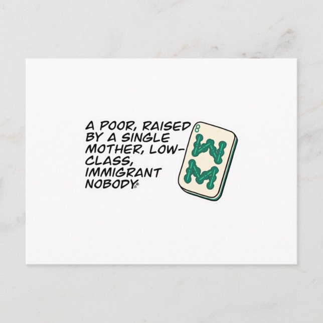 Crazy Rich Asians Mahjong Szene Zitat Classic Postkarte (Vorderseite)