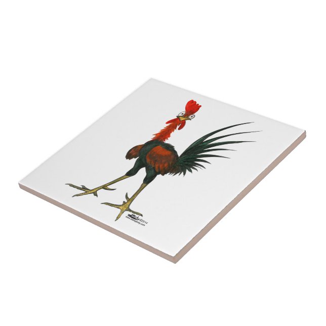 Crazy Rooster Fliese (Seite)
