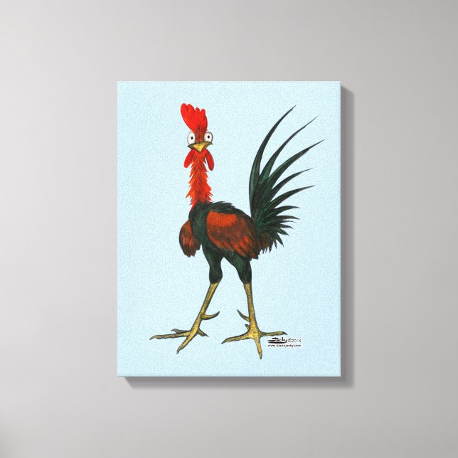 Crazy Rooster Leinwanddruck (Vorderseite)