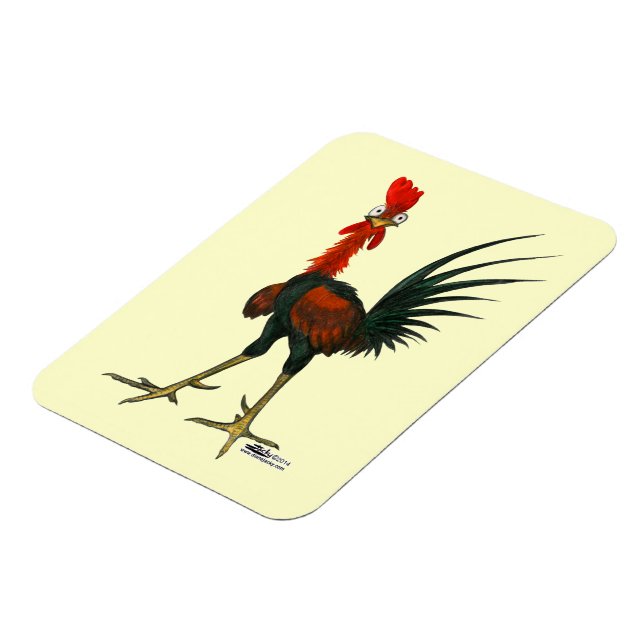 Crazy Rooster Magnet (Linke Seite)