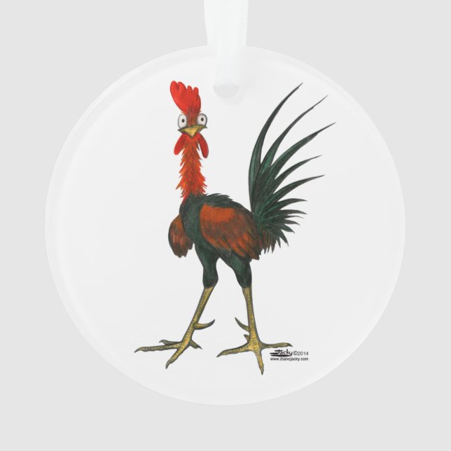 Crazy Rooster Ornament (Rückseite)