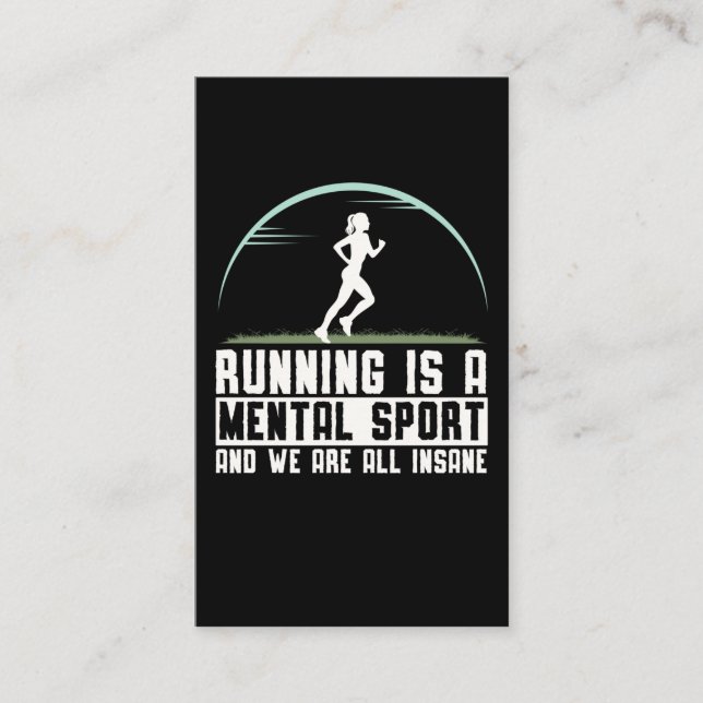 Crazy Running Ehefrau Triathlon Girl Spaß Visitenkarte