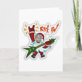 Crazy Santa "Rock On" Card Feiertagskarte