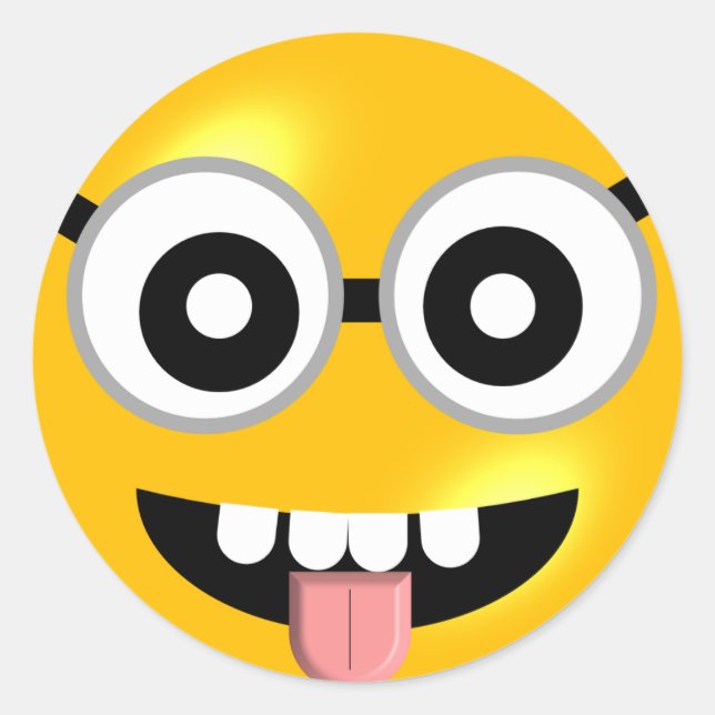 Crazy sieht Emoji Stickers (Vorderseite)