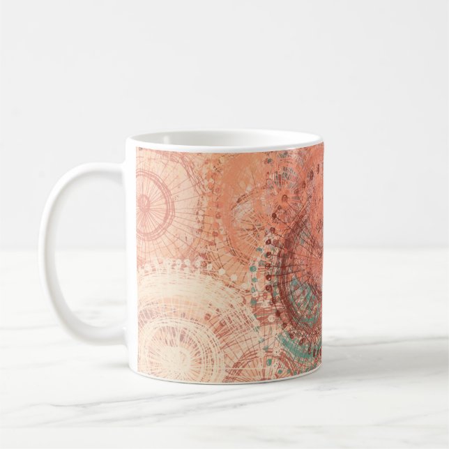 Crazy sketch random pattern. Chaos and variety. Mo Kaffeetasse (Links)