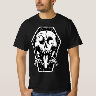 Crazy Skull Coffin T - Shirt