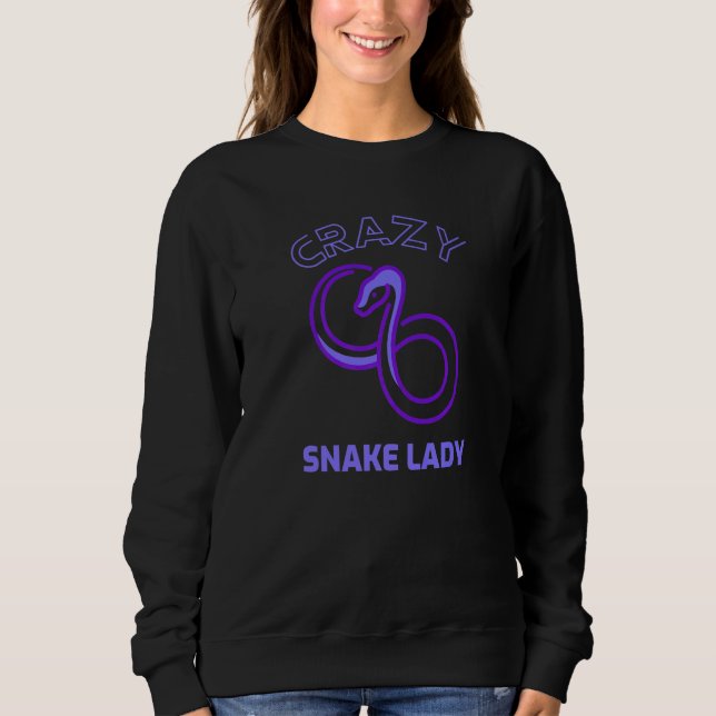 Crazy Snake Lady Snake Reptile Python Grafik 2 Sweatshirt (Vorderseite)