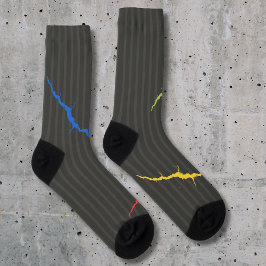 Crazy Socks bunt rips, auf schwarz Socken