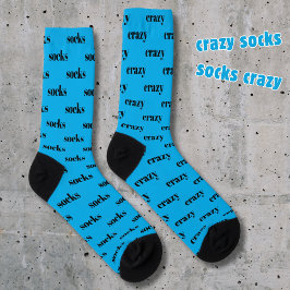 Crazy Socks - Socken verrückt, auf blau