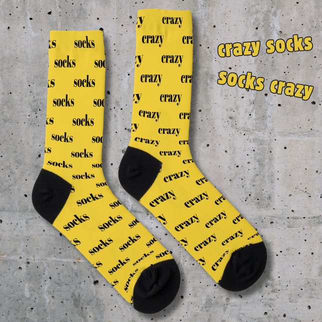 Crazy Socks - Socken verrückt, auf gelb (Von Creator hochgeladen)