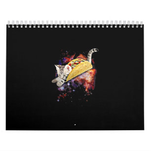 Crazy Space Taco Cat Funny Galaxy Geschenk Kalender