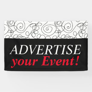 Crazy Spiral Lines schwarz + Ihr Hintergrund & Ide Banner