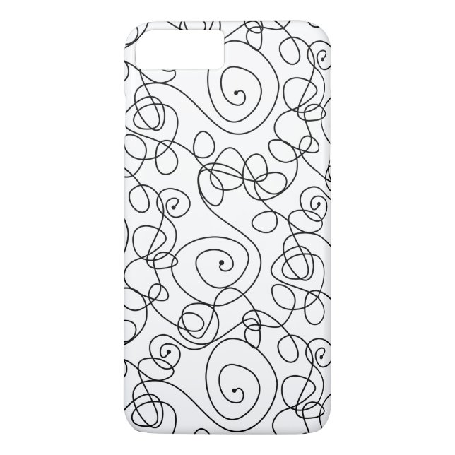 Crazy Spiral Lines schwarz + Ihr Hintergrund & Ide Case-Mate iPhone Hülle (Rückseite)