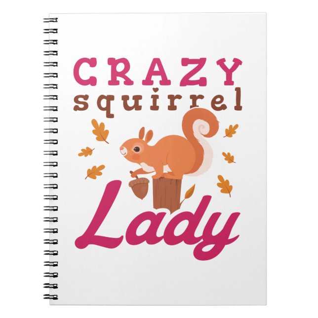Crazy Squirrel Lady Notizblock (Vorderseite)