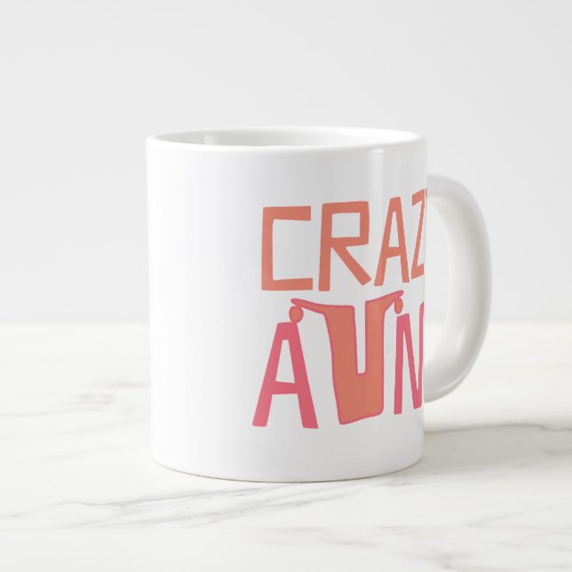 Crazy Tante Jumbo-Tasse (Vorderseite Rechts)