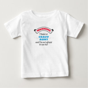 Crazy Tanti Warnung habe ich eine verrückte Tante Baby T-shirt