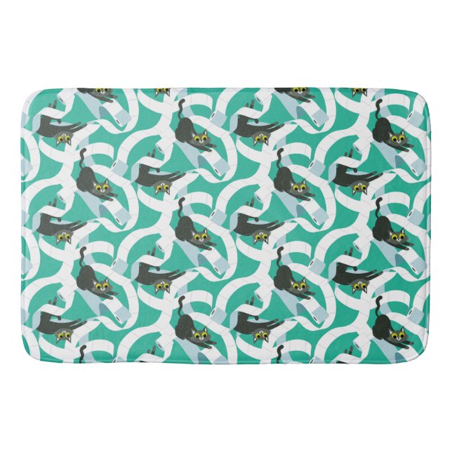 Crazy Toilettenpapier Katzen Badematte (Vorderseite)