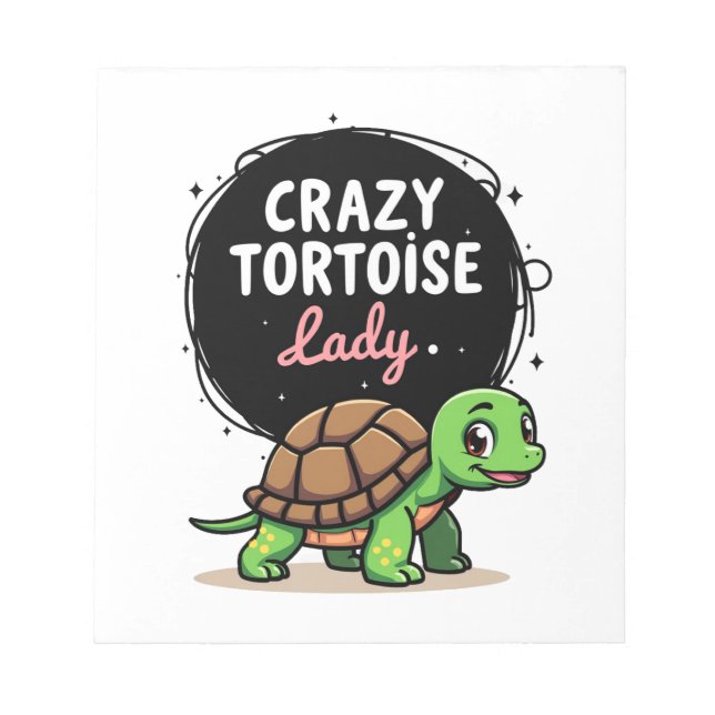 Crazy Tortoise Lady Tortoises Mom Women Turtle (2) Notizblock (Vorderseite)