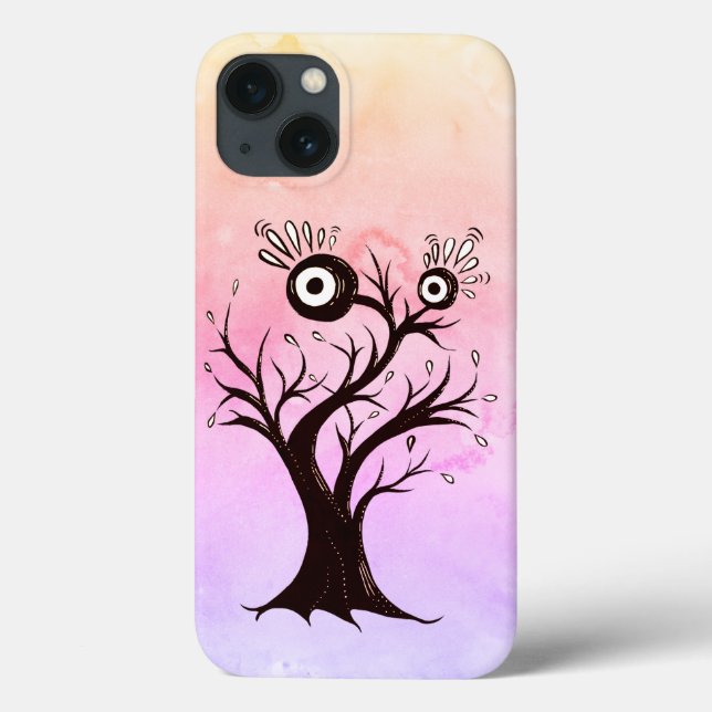 Crazy Tree Creature Ink Art Pink Fantasy Case-Mate iPhone Hülle (Rückseite)