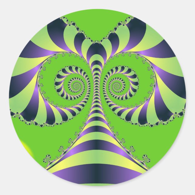 Crazy Tree Runder Aufkleber (Vorderseite)