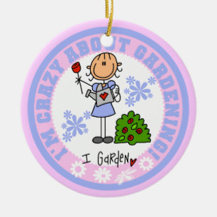 Crazy über Garening Keramikornament